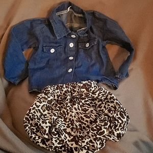 Skirt & Longsleeve Denim Outfit